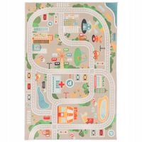 DYWAN DZIECIĘCY 200x300 DUŻY Ulice Uliczki Miasto Drogi Miasteczko Dzieci