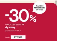 30% rabatu na dywany  przy zakupie za minimum 100zl