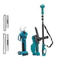 Zestaw 2w1: Elektryczne Nożyce + Piła Łańcuchowa Brushless | Zakres 0-35mm | 4 Biegi | Teleskopowy Wysięgnik do 248cm | Wyświetlacz Baterii