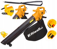 ELEKTRYCZNA DMUCHAWA ODKURZACZ LIŚCI 45L Riwall REBV3200E ROZDRABNIACZ