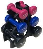 Zestaw hantli ENERO FIT 1052687 (2x2/2x1/2x0.5 kg) + stojak