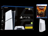 Konsola PLAYSTATION 5 Slim Digital Edition 1TB D Chassis + Napęd optyczny + Gears of War: Reloaded Biało-czarny