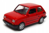 FIAT 126p MALUCH METAL MODEL WELLY 1:34 czerwony
