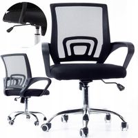 FOTEL OBROTOWY BIUROWY KRZESŁO REGULOWANY RIWALL CHAIR CZARNY 120KG