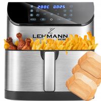 FRYTKOWNICA BEZTŁUSZCZOWA AIRFRYER 8L NIEPRZYWIERAJĄCA LEHMANN 12 PROGRAMÓW