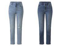 Jeansy damskie z bawełną straight fit