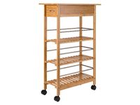 Wózek kuchenny z drewna bambusowego