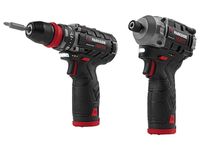 Zestaw startowy: akumulatorowa wiertarkowkrętarka oraz zakrętarka, 12 V (z akumulatorem i ładowarką)  Parkside