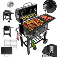GRILL WĘGLOWY OGORODOWY z Pokrywą DUŻY Regulacja Paleniska TERMOMETR