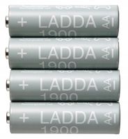 Grube paluszki akumulatorki baterie IKEA LADDA AA R6 1900mAH 4 szt.