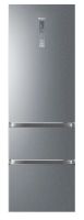 Lodówka Haier Seria 5 HTR5619ENMP Pełny No Frost 190,5cm Szuflada z kontrolą wilgotności Platynowy Inox
