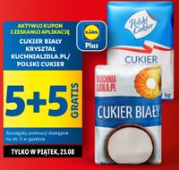 Cukier w promocji 5+5 gratis w Lidlu tylko w piątek 23.08