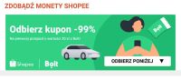 BOLT 99% ZNIZKI NA PIERWSZY PRZEJAZD TAXI