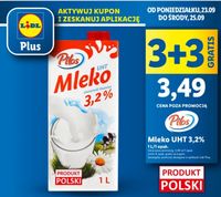 Lidl - Mleko 1L 3,2% 3+3 Gratis