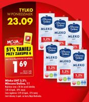 Biedronka - Mleko 3,2% za 1,69 zł przy zakupie 6 sztuk