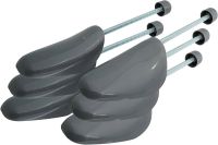 Incutex 3 pary rozciągaczy do butów zmiennych rozm. 38-44, forma do butów z tworzywa sztucznego, napinacz do butów, szary