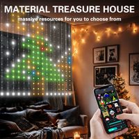 Inteligentna kurtyna świetlna Bluetooth LED 1.6m * 1.6m girlanda świetlna