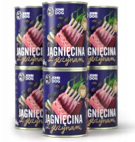 Mokra karma John Dog jagnięcina z jeżynami 6x400g