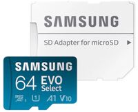 Karta pamięci SAMSUNG Evo Select microSDXC 64GB + Adapter