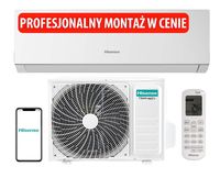 Klimatyzator Split, Pompa ciepła powietrze - powietrze HISENSE New Comfort DJ25LE0EG DJ25LE0EW z usługą montażu