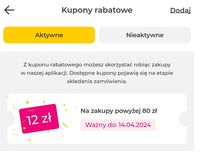 Kod rabatowy -12 PLN  przy zakupach za min. 80zł - tylko dziś!