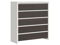 Komoda Kaspian 105 cm z 6 szufladami biały/wenge