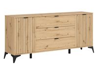 Komoda Lamea 180 cm z 2 drzwiami i 3 szufladami dąb artisan