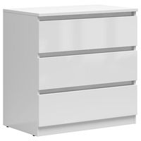 Komoda Tetrix 75 cm z 3 szufladami biały połysk