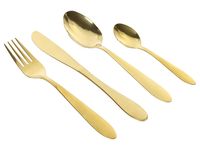 Komplet 16 złotych sztućców dla 4 osób Day By Day