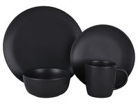 Komplet obiadowy 16 el. porcelit Color Pop Black czarny