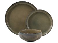 Komplet obiadowy 18 el. ceramiczny Lugano Brown brązowy