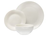 Komplet obiadowy 18 elelementów porcelanowy Bowl Day By Day biały