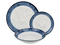 Komplet obiadowy porcelanowy  Riva Blue 18 el.