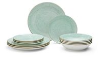 Komplet obiadowy porcelanowy Tina  12 el. miętowy
