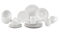 Komplet porcelanowy śniadaniowo-obiadowy Rosemary 20 el. biały