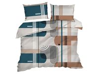 Komplet pościeli z mikrofibry Geo 160x200 + 2x70x80 cm