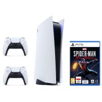 Konsola SONY PlayStation 5 + Kontroler DualSense Biały + Spider-Man: Miles Morales - HotShops.pl