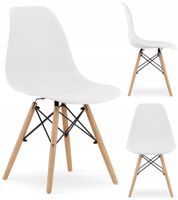 Krzesło Biurowe Nowoczesne do Salonu Jadalni Kuchenne Białe TOLV DSW MufArt