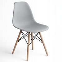 KRZESŁO MIA SKANDYNAWSKIE FOTEL KUCHNIA JADALNIA BIURO SALON SZARE