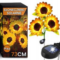 LAMPA SOLARNA OGRODOWA LED SŁONECZNIK Sztuczne Kwiaty Lampki Solarne