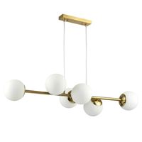 Lampa sufitowa wisząca MasterLED Bali 6x LED E27 G45 żyrandol kule 90 cm IP20 złota 1szt.