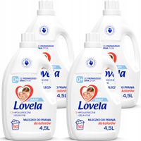Lovela Baby Płyn Hipoalergiczny Mleczko Do Prania Koloru 4,5L x4 200 prań