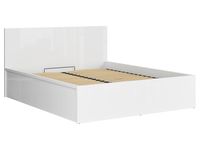 Łóżko Tetrix 160x200 ze stelażem i pojemnikiem biały połysk