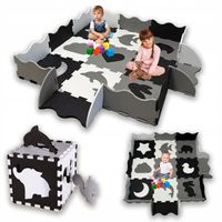 MATA PIANKOWA EDUKACYJNA GRUBA KOJEC DLA DZIECI PUZZLE 25 ELEMENTÓW 3W1