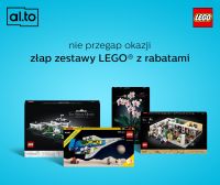Wybrane zestawy LEGO z rabatem 10%, np. LEGO Icons 10497 Galaktyczny odkrywca