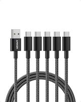 Anker Kabel do ładowania USB-C na USB-A, nylonowy, do smartfonów 1,8 m - 5 szt.