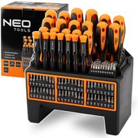 Zestaw Wkrętaków Śrubokrętów 114 el. Płaskie Krzyżowe Torx Nasadki Bity NEO
