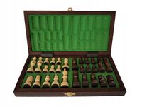 Szachy drewniane TURNIEJOWE SZKOLNE 28 x 28 PRODUCENT