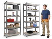 2x REGAŁ MAGAZYNOWY METALOWY OCYNK GARAŻ 180x30x90 UDŹWIG 175kg PÓŁKA