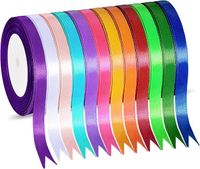 Satynowa wstążka prezentowa 12 kolorów 10 mm x 22 m